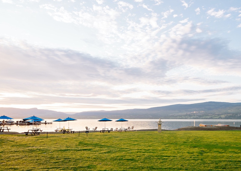 the beach at Frind Estate Winery